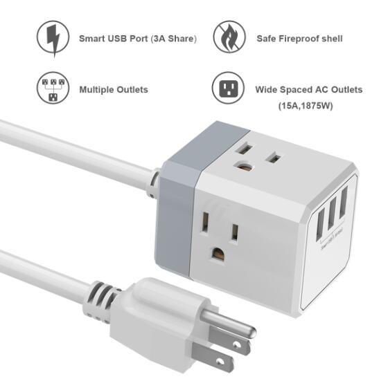 Wall plate with 6ft extension Cord 